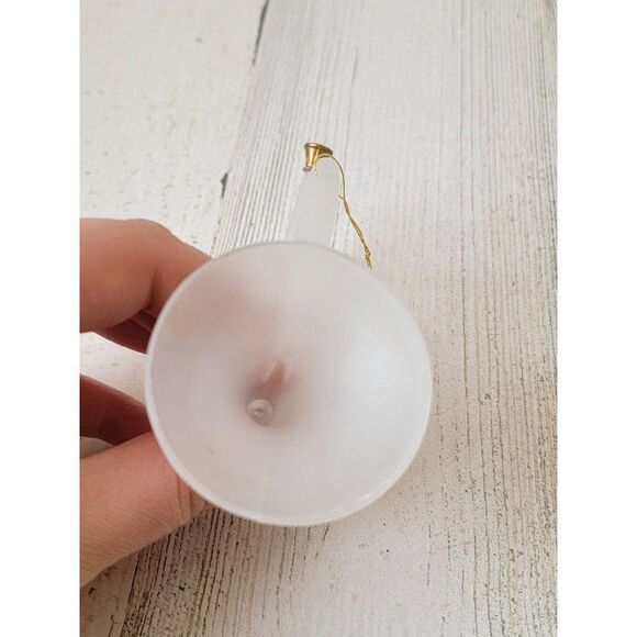 Clear frosted horn Trumpet ornament Xmas decor - Picture 5 of 5